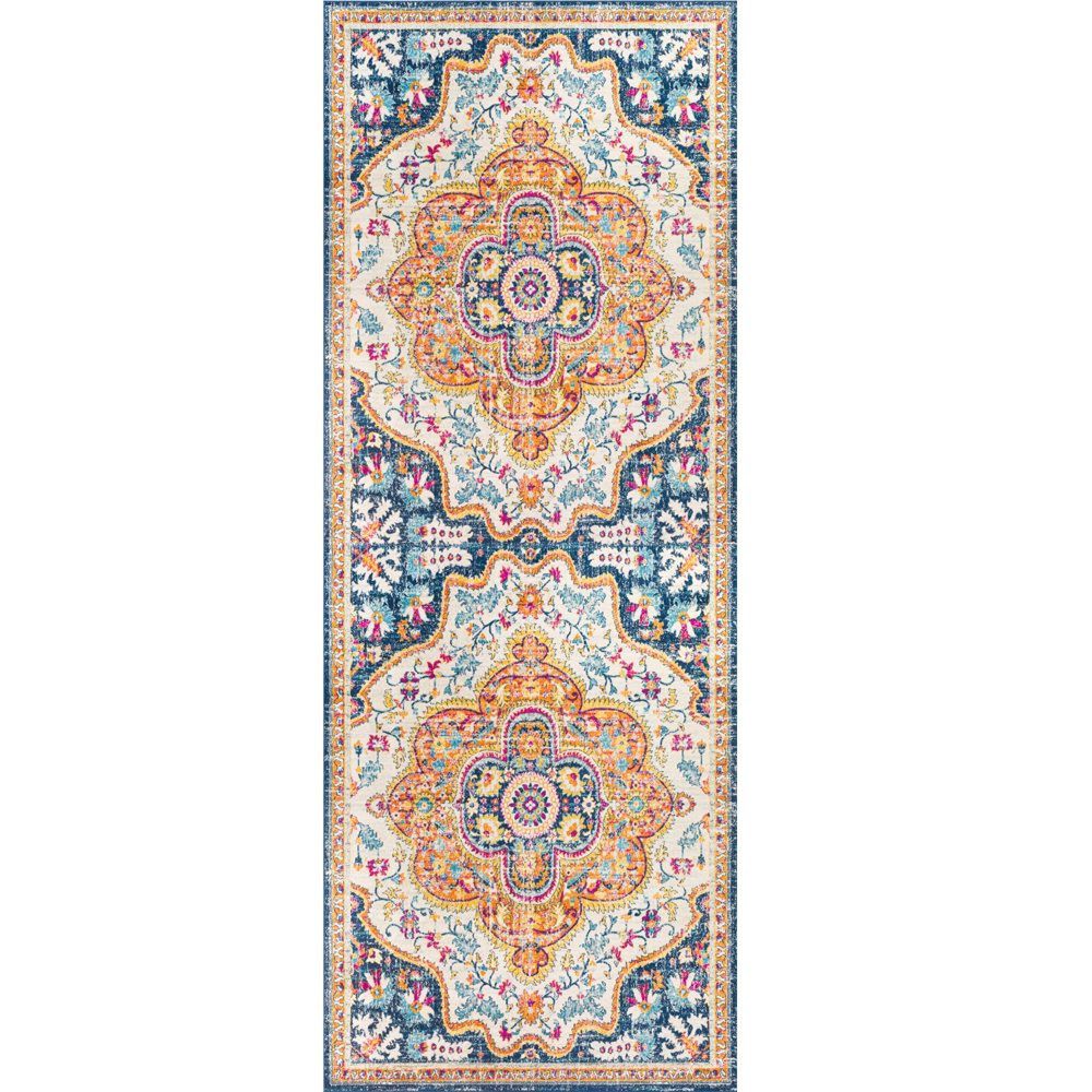 Floransa Oriental Vintage Burnt Orange Runner - 80cm x 220cm