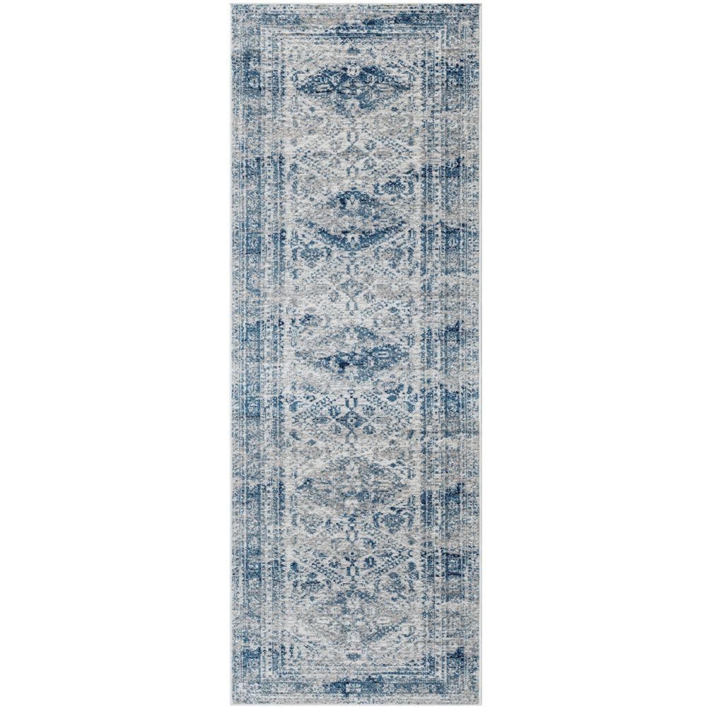 Monte Carlo Oriental Vintage Blue Runner - 80cm x 220cm