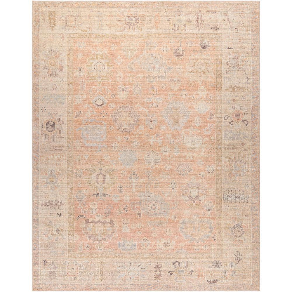 Marlene Vintage Oriental Boho Dusty Pink Rug - Sizes Available