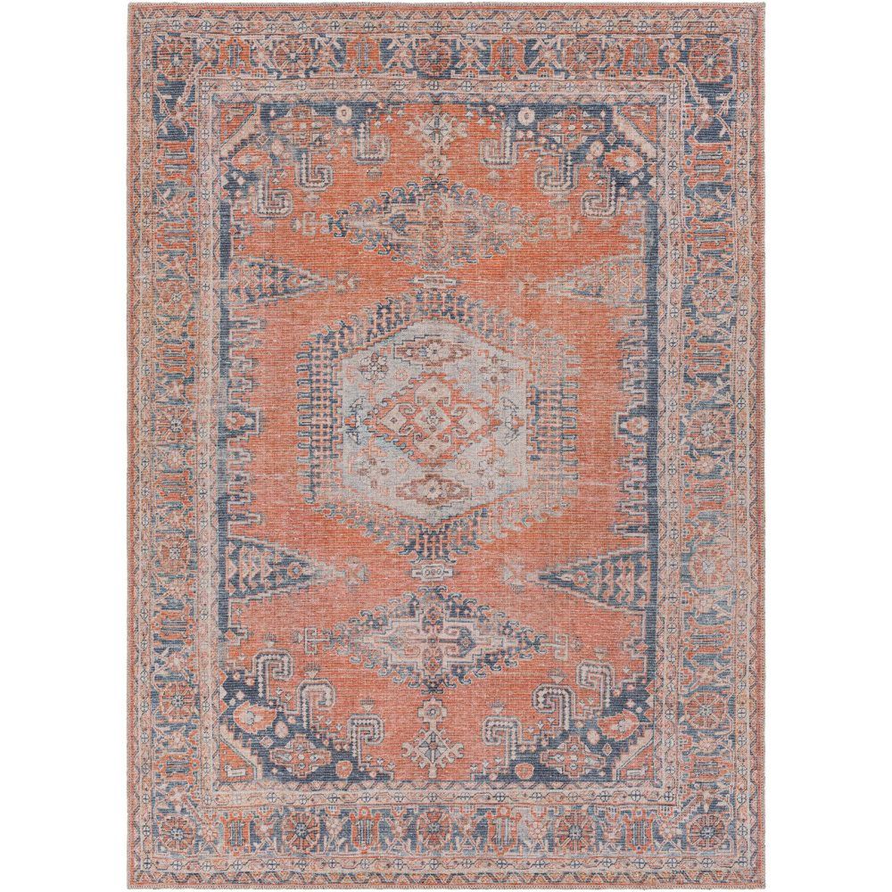 Colin Machine Washable Vintage Orange Rug - Sizes Available