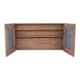 Pompei Mirrored Bathroom Wall Mounted Cabinet - 2 Door - Natural - Pine Wood