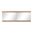 Pompei Mirrored Bathroom Wall Mounted Cabinet - Wide - 2 Door - Natural - Pine Wood