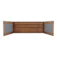 Pompei Mirrored Bathroom Wall Mounted Cabinet - Wide - 2 Door - Natural - Pine Wood