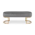 Harrogate Grey Curved Upholstered Bench