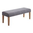Zara Padded Bench  Grey Fabric