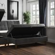 Hartford Ottoman Bench - Storage - Grey Chenille Fabric - 2196459UK