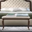 Verdi Italian Antique Walnut Padded French Style Bench thumbnail