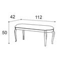Verdi Italian Ivory Painted Padded French Style Bench thumbnail 2