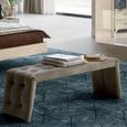 Maia Italian Bedroom Bench - Grey - Fabric