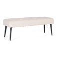 Selia Beige Tufted Fabric Bedroom Bench thumbnail 2