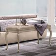 Verdi Italian Ivory Painted Padded French Style Bench thumbnail
