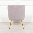 Light Grey Velvet Bedroom Chair thumbnail 3