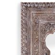 Carlos Distressed Carved Leaner Mirror - Ornate Design - Whitewashed - Teak Wood - 105cm x 198cm