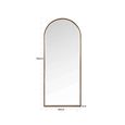 Maylinn Leaner Mirror - Arch - Brushed Gold - Metal - 80cm x 190cm