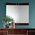 Bellagio Wall Mirror - High Gloss Walnut - Wooden