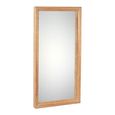 Wall Mirror - Beaded Border - Natural - Teak Wood - 61cm x 122cm