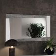 Alba Italian Wall Mirror - White - Carrara Marble Inlay