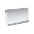 Alba Italian Wall Mirror - White - Carrara Marble Inlay
