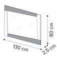 Alba Italian Wall Mirror - White - Carrara Marble Inlay