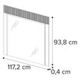 Onyx Italian Fluted Wall Mirror - Charcoal Black and MedBlue