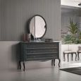 Verdi Italian Grey French Style Oval Wall Mirror thumbnail 2