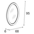 Verdi Italian Grey French Style Oval Wall Mirror thumbnail 3