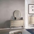 Verdi Italian Ivory French Style Oval Wall Mirror thumbnail 2