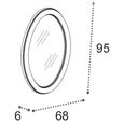 Verdi Italian Ivory French Style Oval Wall Mirror thumbnail 3