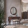 Verdi Italian Walnut French Style Oval Wall Mirror thumbnail 2