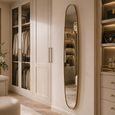 Blair Champagne Oval Wall Mirror - 36cm x 137.5cm thumbnail 2