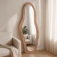 Brix Olivia Leaner Mirror - Abstract - Almond - Glass - 85cm x 200cm