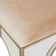 Knightsbridge Stool - Mirrored with Gold Trim