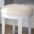 Chantilly Dressing Stool - Round - Grey Painted - Padded