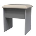 Milan Dressing Stool - Padded - Grey