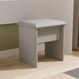 Yarmouth Dressing Stool - Padded - Dusk Grey