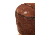Inca Stool - Round - Brown Goat Hide