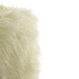 Inca Stool - Round - White Faux Fur