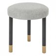 Bali Stool - Round - Grey and Black - Padded
