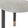 Bali Stool - Round - Grey and Black - Padded