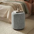 Ben Stool - Round - Calico - Boucle Fabric