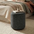 Ben Stool - Round - Cologne Granite - Boucle Fabric