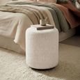 Ben Stool - Round - Cologne Ivory - Boucle Fabric