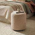 Ben Stool - Round - Cologne Mink - Boucle Fabric