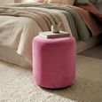 Ben Stool - Round - Fuchsia Pink - Boucle Fabric