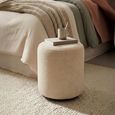 Ben Stool - Round - Oyster - Boucle Fabric