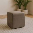 Ben Stool - Square - Biscuit - Boucle Fabric