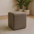 Ben Stool - Square - Cedar Brown - Boucle Fabric