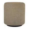 Ben Stool - Round - Biscuit - Boucle Fabric
