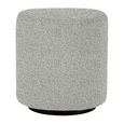 Ben Stool - Round - Calico - Boucle Fabric