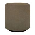 Ben Stool - Round - Cedar Brown - Boucle Fabric